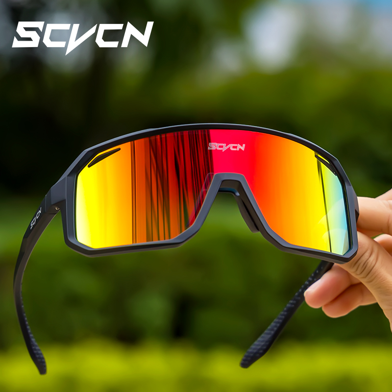 Mountain Biking Sunglasses - SCVCN Cycling Sunglasses for Men Women