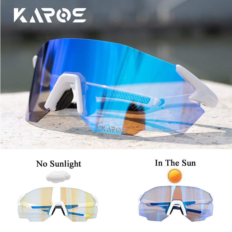 Mountain Biking Sunglasses - KAROS Photochromic Cycling Glasses MTB Road