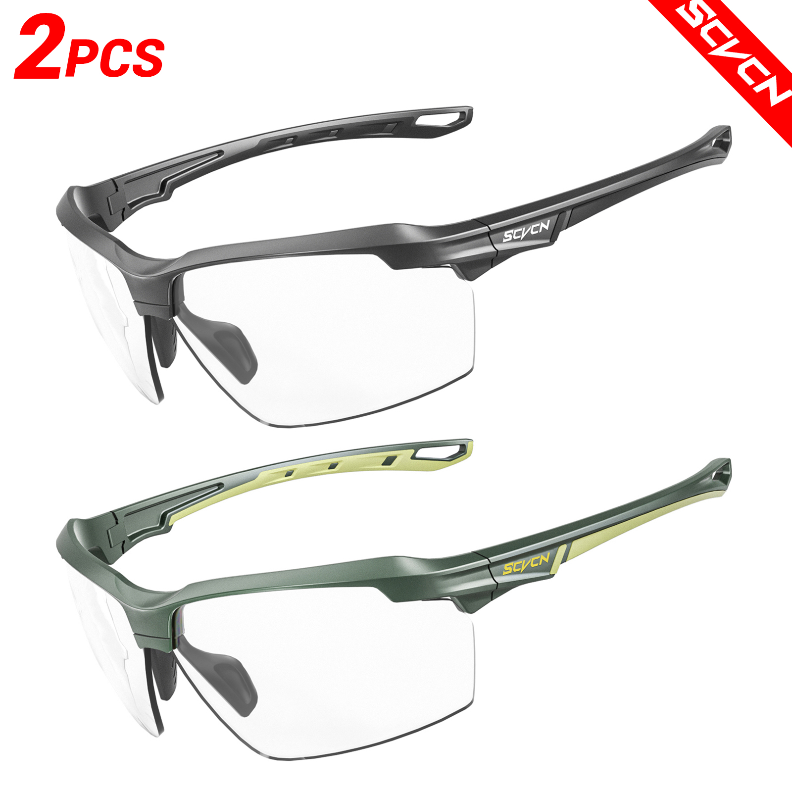 Mountain Biking Sunglasses - SCVCN Photochromic Cycling Sunglasses Glasses Bike