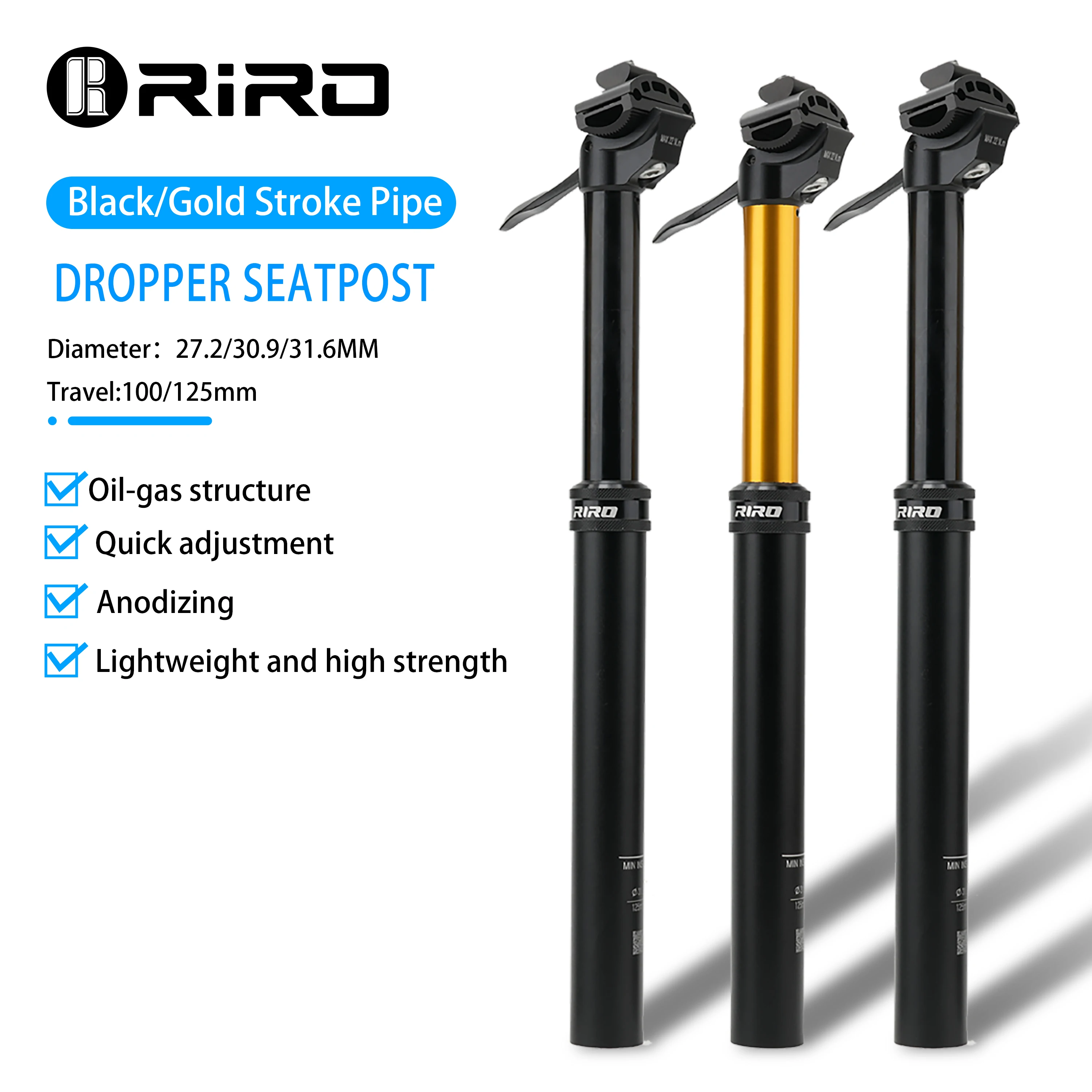 RIRO Dropper Seatpost Smooth M – обзор и цена Dropper Post Remote